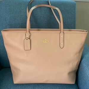Coach Tan Leather Tote Bag